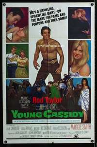 m717 YOUNG CASSIDY one-sheet movie poster '65 John Ford, Rod Taylor