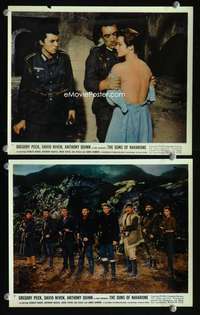 p474 GUNS OF NAVARONE 2 color vintage movie 8x10 stills '61 Greg Peck, Niven
