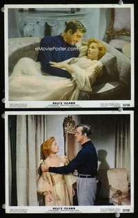 p478 HELL'S ISLAND 2 color vintage movie 8x10 stills '55 sexy Mary Murphy!
