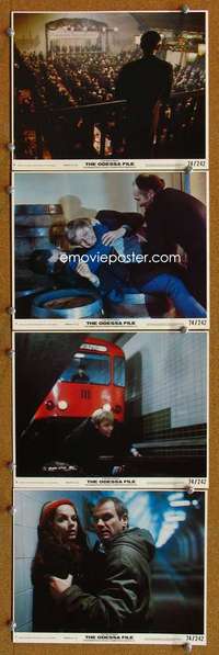 p321 ODESSA FILE 4 vintage movie 8x10 mini lobby cards '74 Jon Voight, Schell