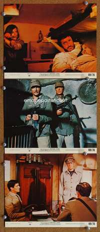 p396 PLAY DIRTY 3 color vintage movie 8x10 mini lobby cards '69 Michael Caine