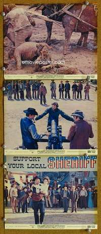 p410 SUPPORT YOUR LOCAL SHERIFF 3 color vintage movie 8x10 mini lobby cards '69