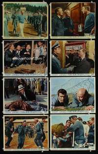 p083 GREAT ESCAPE 8 color vintage movie English Front of House lobby cards '63 McQueen