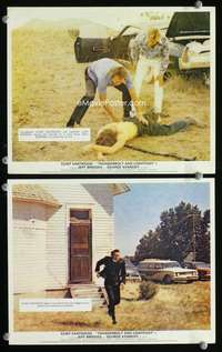 p546 THUNDERBOLT & LIGHTFOOT 2 color vintage movie English Front of House lobby cards '74
