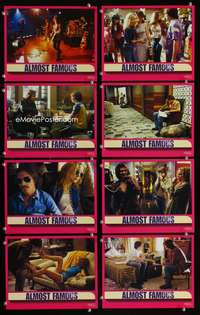 p029 ALMOST FAMOUS 8 int'l vintage movie color 8x10 mini lobby cards '00 Crowe
