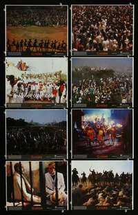 p078 GANDHI 8 vintage movie color 8x10 mini lobby cards '82 Ben Kingsley