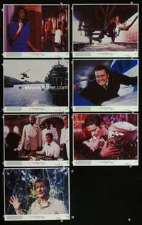 p199 OCTOPUSSY 7 vintage movie color 8x10 mini lobby cards '83 Moore as Bond!