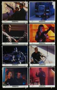 p158 TERMINATOR 2 8 vintage movie color 8x10 mini lobby cards '91 Schwarzenegger