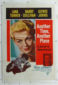 s032 ANOTHER TIME ANOTHER PLACE linen one-sheet movie poster '58 Turner