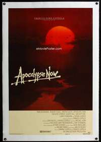 s034 APOCALYPSE NOW linen advance one-sheet movie poster '79 Bob Peak art!