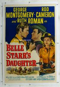 s049 BELLE STARR'S DAUGHTER linen one-sheet movie poster '48 Ruth Roman
