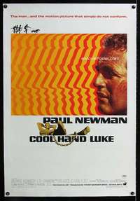 s093 COOL HAND LUKE linen one-sheet movie poster '67 Paul Newman classic!