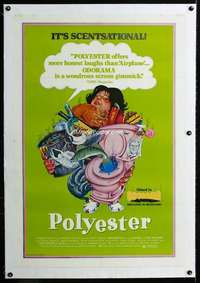 s275 POLYESTER linen one-sheet movie poster '81 John Waters, Divine, wacky!