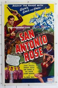 s296 SAN ANTONIO ROSE linen one-sheet movie poster R51 Lon Chaney, Shemp