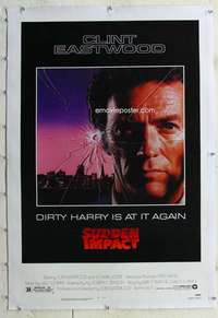 s321 SUDDEN IMPACT linen one-sheet movie poster '83 Eastwood as Dirty Harry!