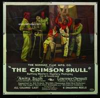 w009 CRIMSON SKULL six-sheet movie poster '23 great stone litho image!