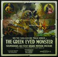 w010 GREEN EYED MONSTER six-sheet movie poster '19 amazing stone litho!