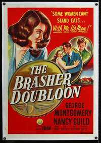 w074 BRASHER DOUBLOON linen Aust 1sh movie poster '47 George Montgomery