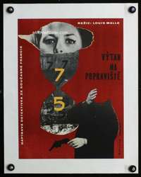 w115 FRANTIC linen Czech movie poster '63 Louis Malle, Prazak art!