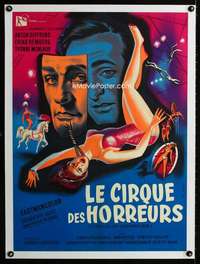 w212 CIRCUS OF HORRORS linen French 22x31 movie poster '60 Allard art!