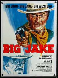 w280 BIG JAKE linen German movie poster '71 John Wayne by Dim!