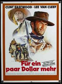w259 FOR A FEW DOLLARS MORE linen German movie poster R78 Casaro art