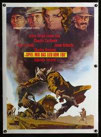 w274 ONCE UPON A TIME IN THE WEST linen German movie poster R70s Leone