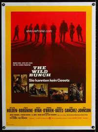 w286 WILD BUNCH linen German movie poster '69 Sam Peckinpah classic!