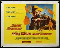 w056 MAN FROM LARAMIE linen 1/2sh movie poster '55 James Stewart