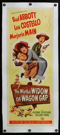 w061 WISTFUL WIDOW OF WAGON GAP linen insert movie poster '47 A & C!