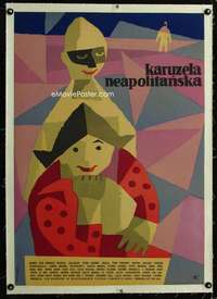 w167 NEAPOLITAN CAROUSEL linen Polish 23x33 movie poster '57Monuak art