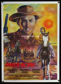 w237 DUEL IN THE SUN linen Spanish movie poster R82 Peck, Raul art!