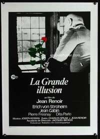 w234 GRAND ILLUSION linen Spanish movie poster R83 Erich von Stroheim