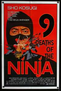 y990 9 DEATHS OF THE NINJA one-sheet movie poster '85 Kosugi, martial arts