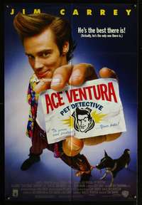 y989 ACE VENTURA DS one-sheet movie poster '94 pet detective Jim Carrey!