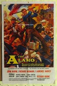 y983 ALAMO one-sheet movie poster '60 John Wayne, Reynold Brown art!