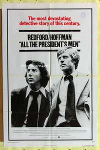 y980 ALL THE PRESIDENT'S MEN int'l one-sheet movie poster '76Hoffman,Redford
