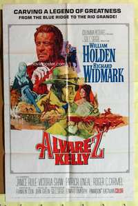 y978 ALVAREZ KELLY one-sheet movie poster '66 William Holden, Widmark