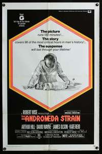 y975 ANDROMEDA STRAIN one-sheet movie poster '71 Michael Crichton, Wise