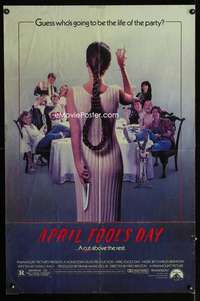 y963 APRIL FOOLS DAY one-sheet movie poster '86 slasher horror comedy!