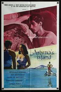 y961 ARTUROS ISLAND one-sheet movie poster '62 in love with his stepmom!