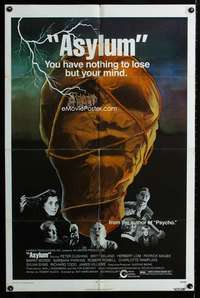 y959 ASYLUM one-sheet movie poster '72 Peter Cushing, Britt Ekland, Bloch