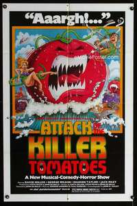 y956 ATTACK OF THE KILLER TOMATOES one-sheet movie poster '79 wild image!