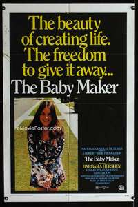 y953 BABY MAKER one-sheet movie poster '70 Barbara Hershey, adoption!