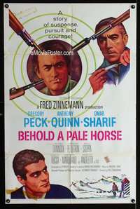y930 BEHOLD A PALE HORSE one-sheet movie poster '64 Gregory Peck, Quinn