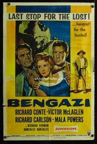 y925 BENGAZI one-sheet movie poster '55 Richard Conte, Victor McLaglen