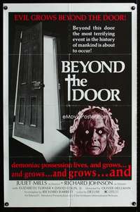 y917 BEYOND THE DOOR one-sheet movie poster '74 demoniac possession lives!