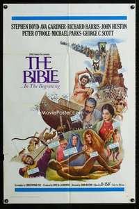 y914 BIBLE one-sheet movie poster '67 John Huston, Stephen Boyd, Ava Gardner