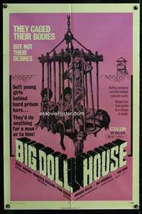 y912 BIG DOLL HOUSE one-sheet movie poster '71 Pam Grier, sexy caged girls!