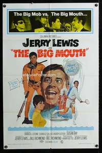 y908 BIG MOUTH one-sheet movie poster '67 wacky Jerry Lewis spy spoof!
